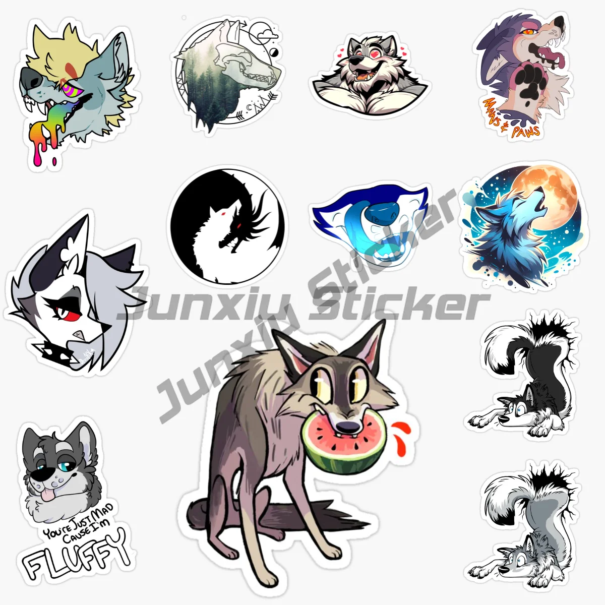Wolf Auto Sticker Self-adhesive PVC Vinyl Decorative Decals Can Be Customized