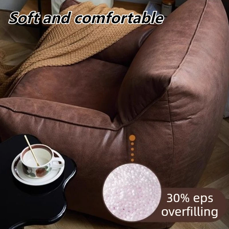 Modern Bean Bag Sofas Living Room Relaxing 1-person Sofa Soft Couch Comfortable Lazy Sofas Home Balcony Sleeper BeanBag Bed Set image 4
