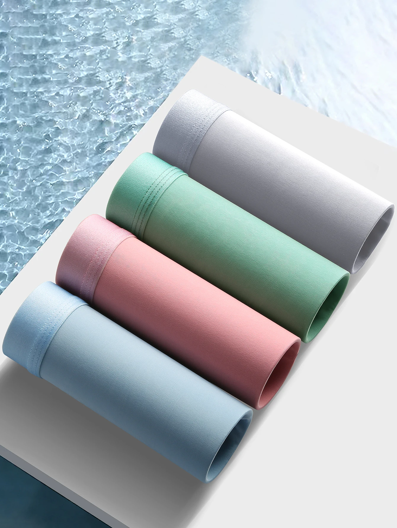 

4Pcs Men's Underwear Ice Silk Breathable Soft Men's Pants Fashion Personality Sports Fitness Casual Men's Boxers Briefs
