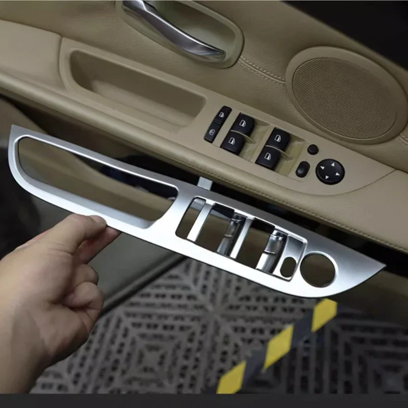 

For BMW 5 Series E60 2006-2010 Upgrade Window Button Frame Glass Switch Sticker Car Suppliers Interior Modification Accessories