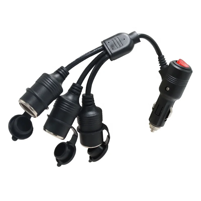 

Car Cigarette Lighter Splitter 1 to 3 Female Socket Plug Power Adapter 4 Ways Connector 12V 24V 15A Car Accessaries