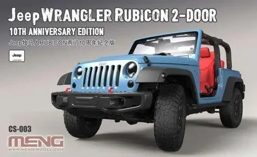 Meng 1/24 CS-003 Jeep Wrangler Rubicon 2-Door (10th Anniversary  Commemorative Edition) Model Assembled Car Jeep two doors - AliExpress