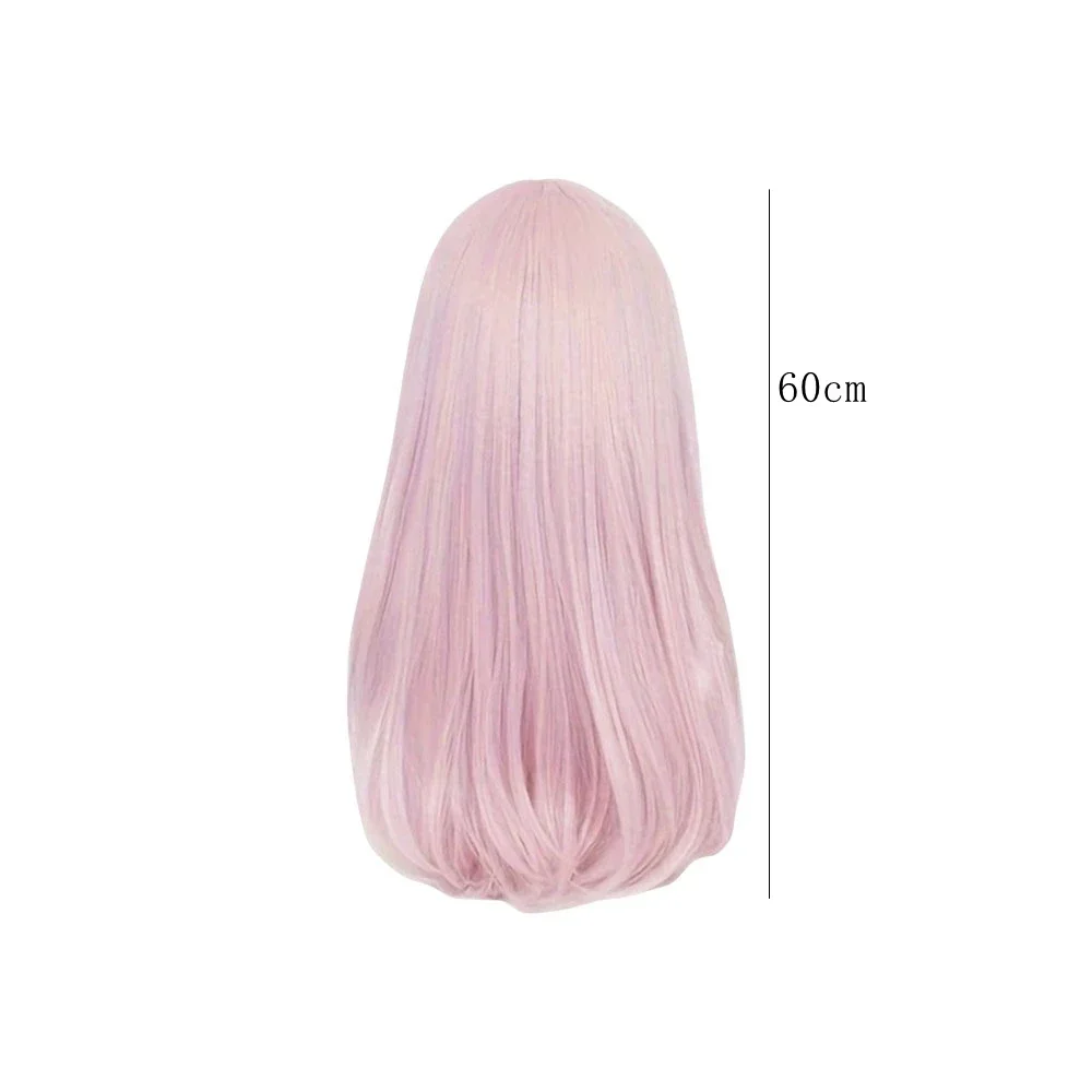 Kaguya Sama Love Is War Fujiwara Chika Cosplay Wigs Synthetic Hair Women Long Pink Straight Heat Resistant Wig