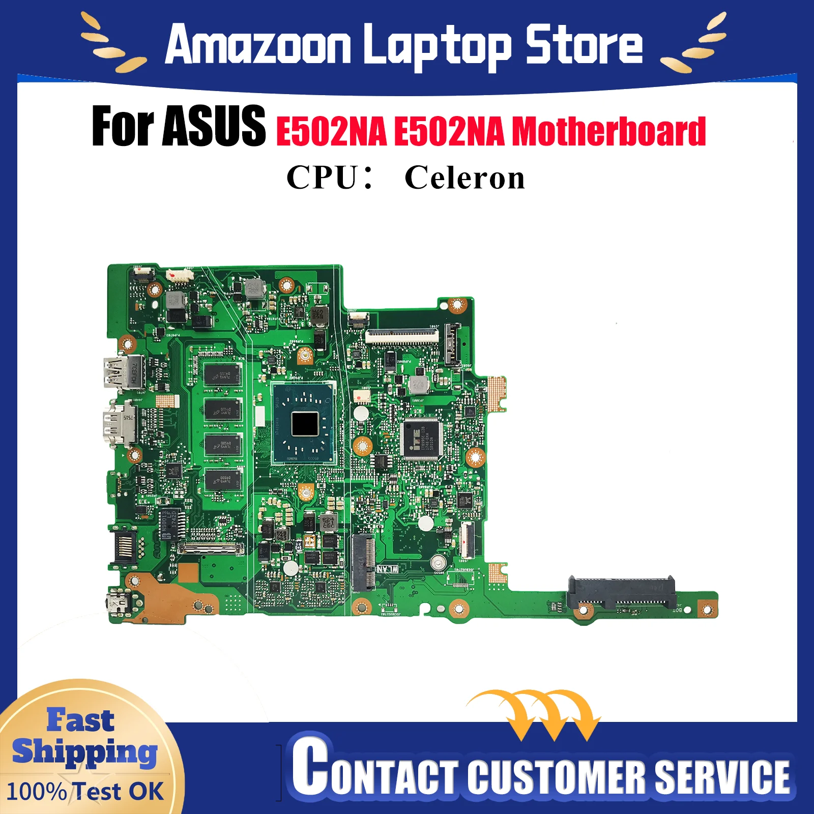 

E502NA Материнская плата для ноутбука ASUS EeeBook E502N E502NA Материнская плата для ноутбука с процессором Celeron 100% тестирование ОК быстрая доставка stk