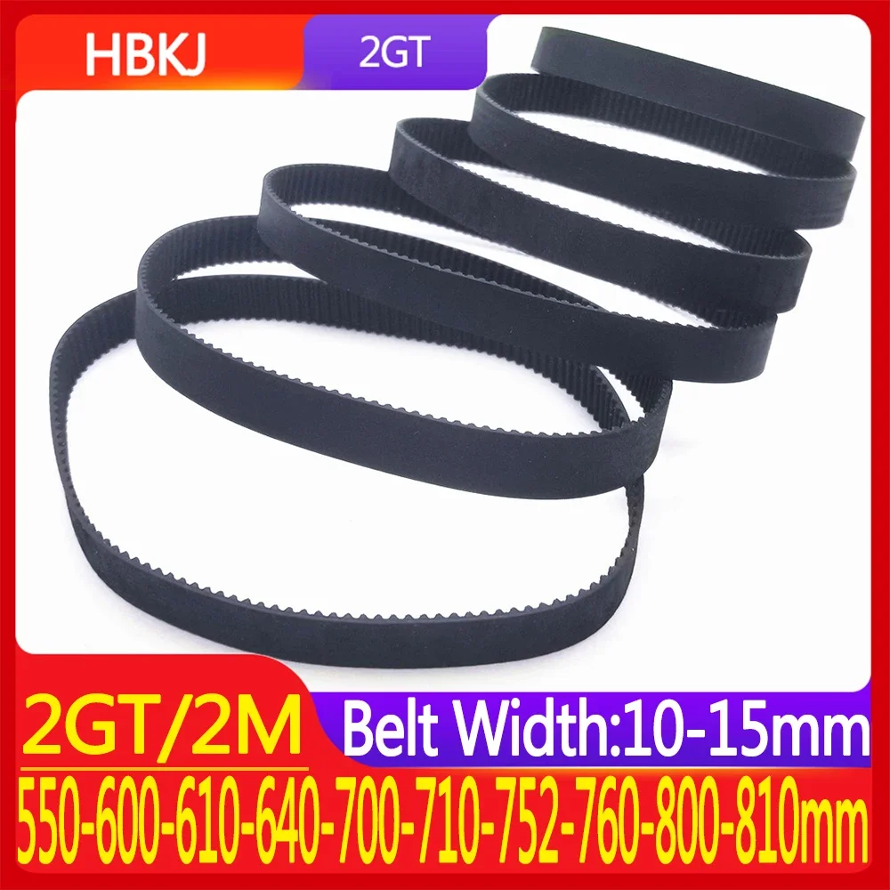 

2GT Rubber Timing Belt Pitch Line Perimeter 3D Printer Part 550 600 610 640 700 710 752 760 800 810mm Width Belt 10/15mm