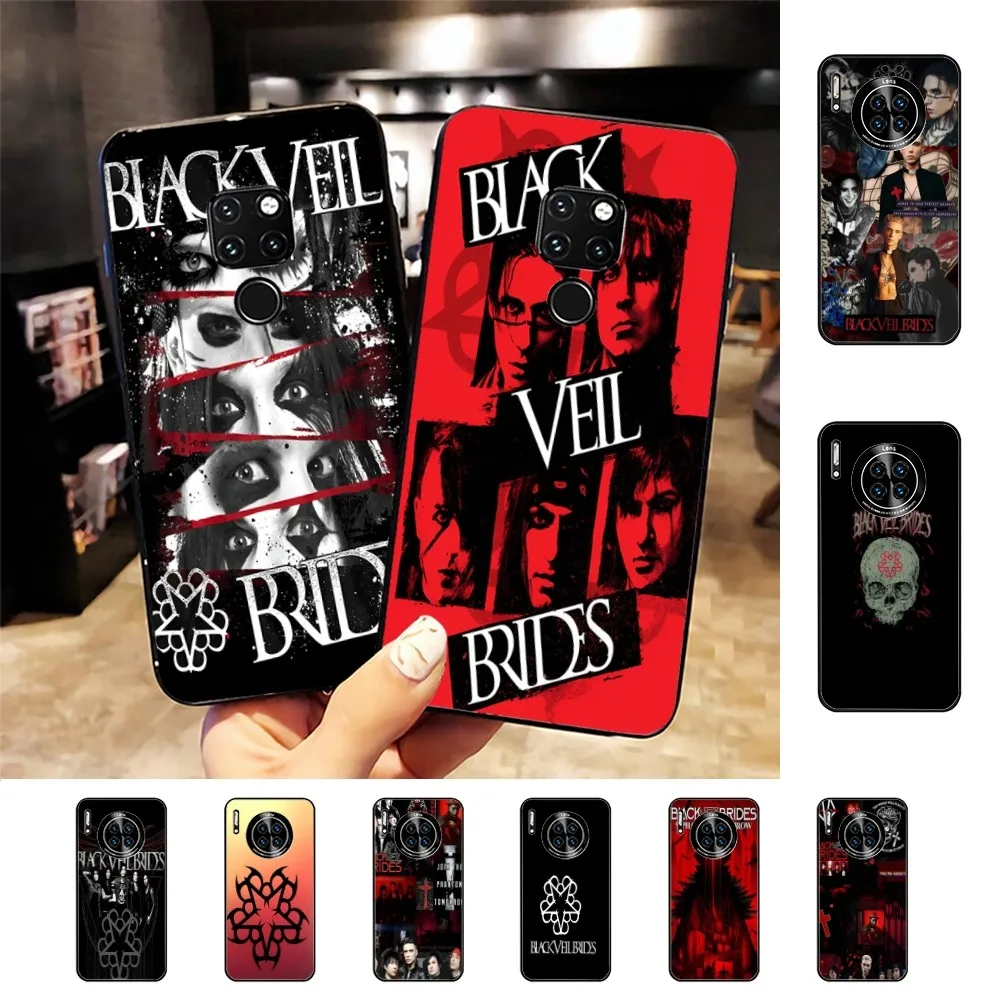 B-Black V-Veil B-Brides Band Phone Case For Huawei Mate 10 20 30 40 50 Lite Pro Nova 3 3i 5 6 SE 7 Pro 7SE