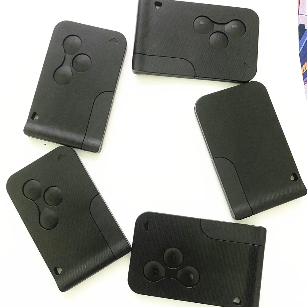 NO LOGO ! 1/5/10pcs 3 Buttons 433Mhz ID46 PCF7947 Chip half Smart Remote car Key For Renault Megane 2 Scenic Card II