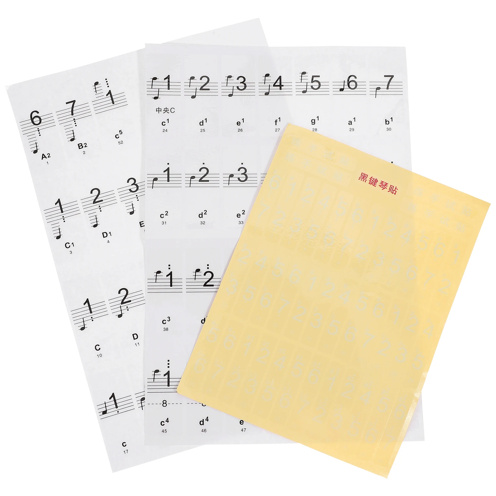 

Piano Keyboard Sticker Removable Decal Clear Printing Durable Material Gift For Learners Musical Instruments Parts Accessories