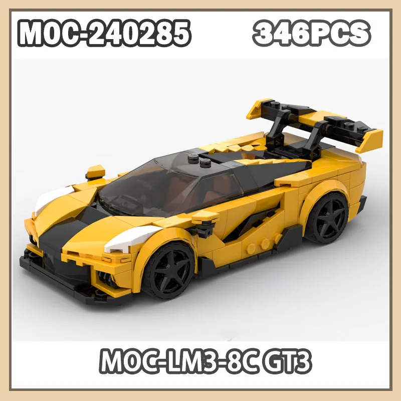 

MOC-240285 Sports Vehicle Building Block Model Luxurious MOC Car Speed Champions Brick Set Creative Toy Christmas Gifts 346PCS