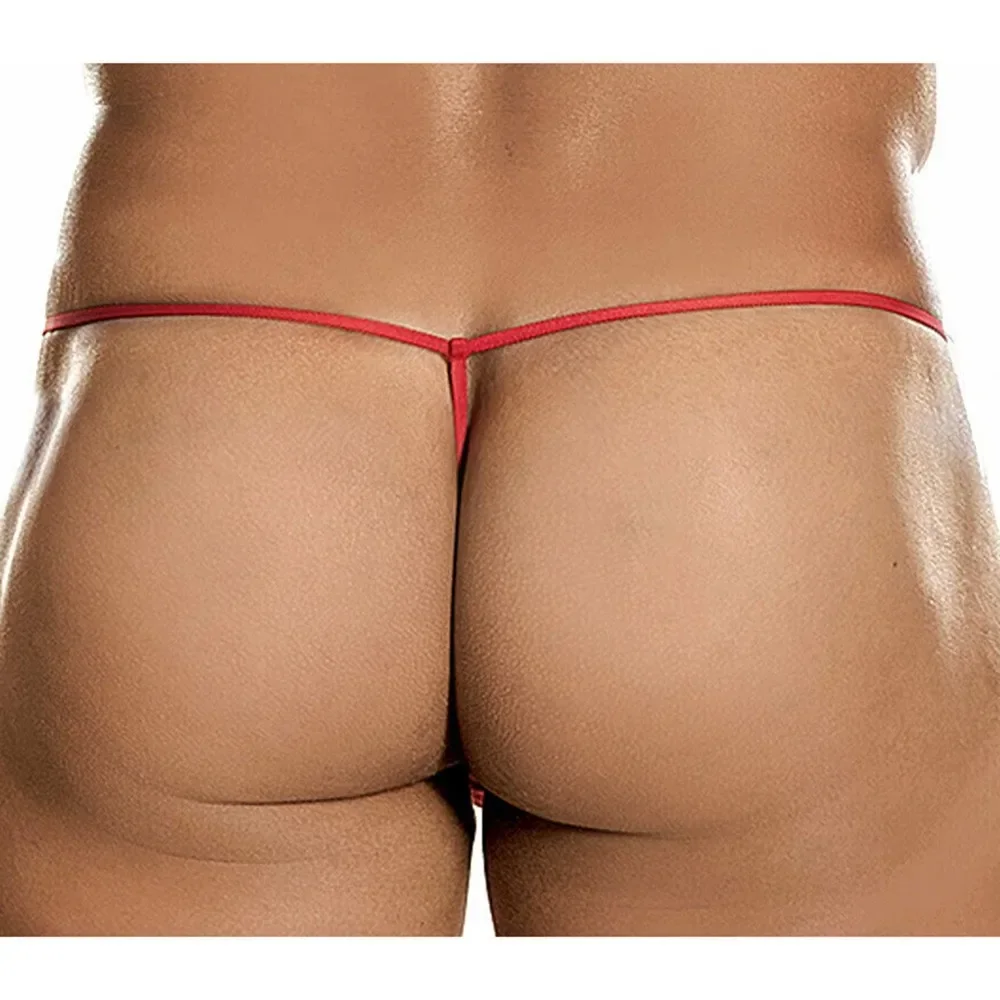 Men Sexy Ultra-Thin Fashion G-String Sheer Pouch Enhancing Low Waist Bulge Breathable Stretch Lingerie Intimates image 2