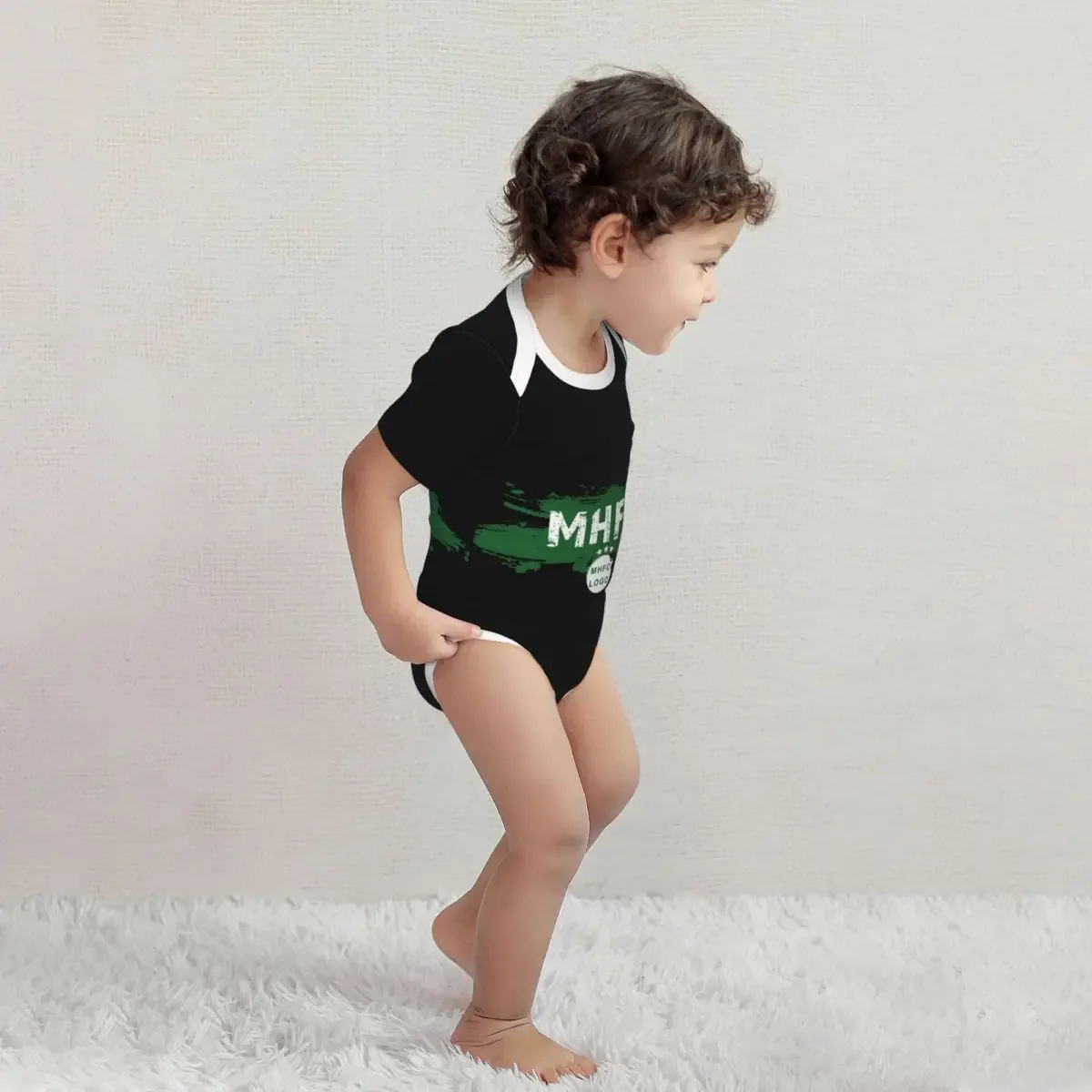 Izrael Maccabi Haifa F.C MHFC Champion Czysta bawełna z krótkim rękawem Onesies Body Baby Romper