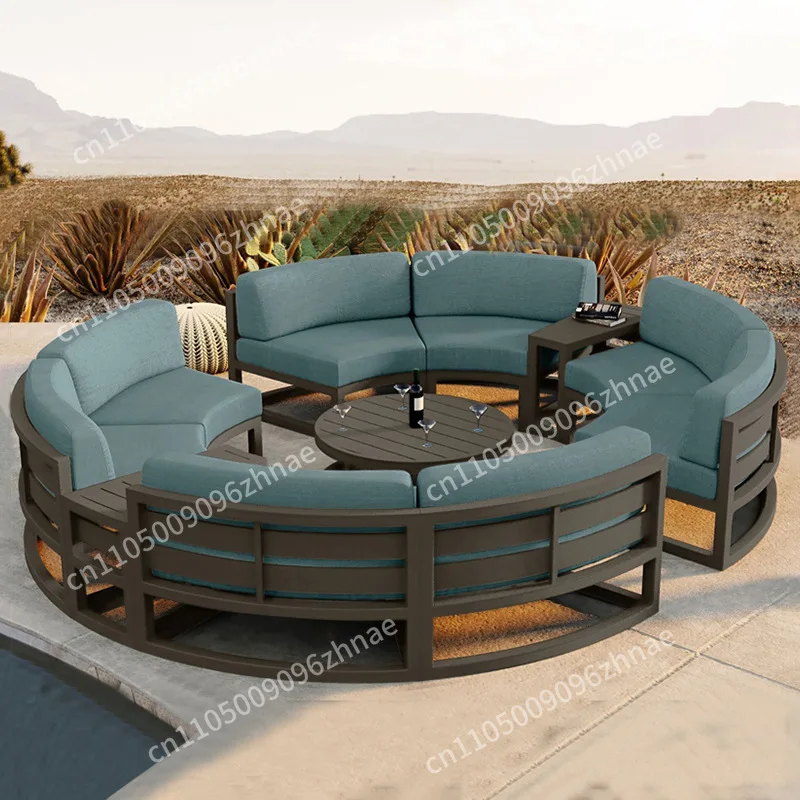 Outdoor Sofa Courtyard Hotel Garden Outdoor Round Leisure Chair Group Outdoor Balcony Furniture