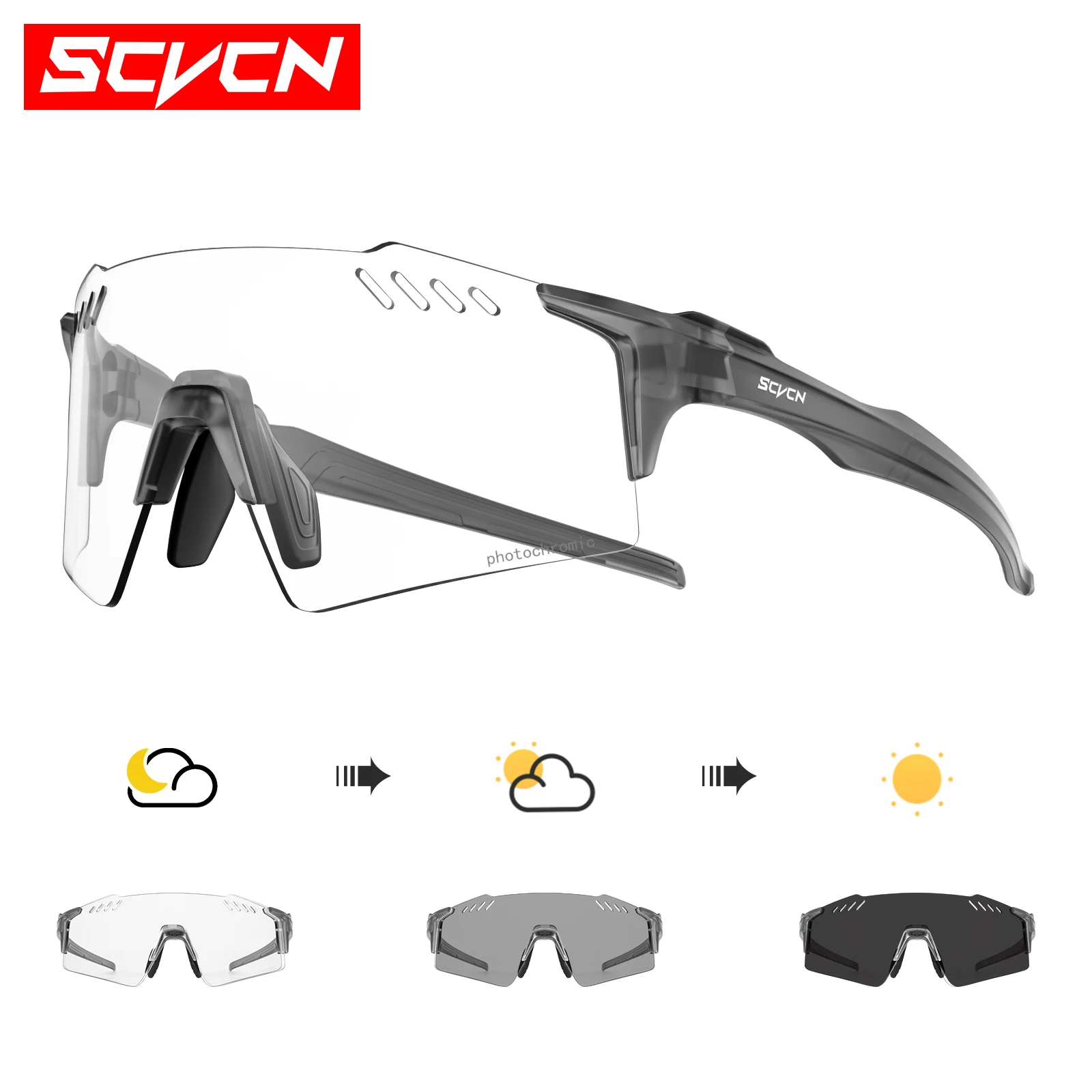 SCVCN Photochrome Sport Sunglasses 3