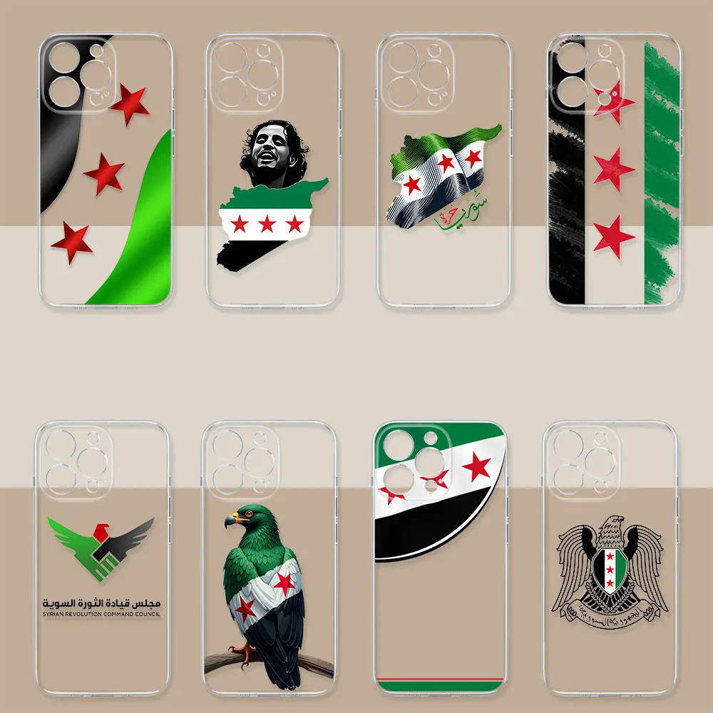

Syrian Revolution Flag Case for Samsung Galaxy S25Ultra S24 S23 S22 S21 S25 Ultra S20 S10 Plus Fe Coque Transparent Phone Cover