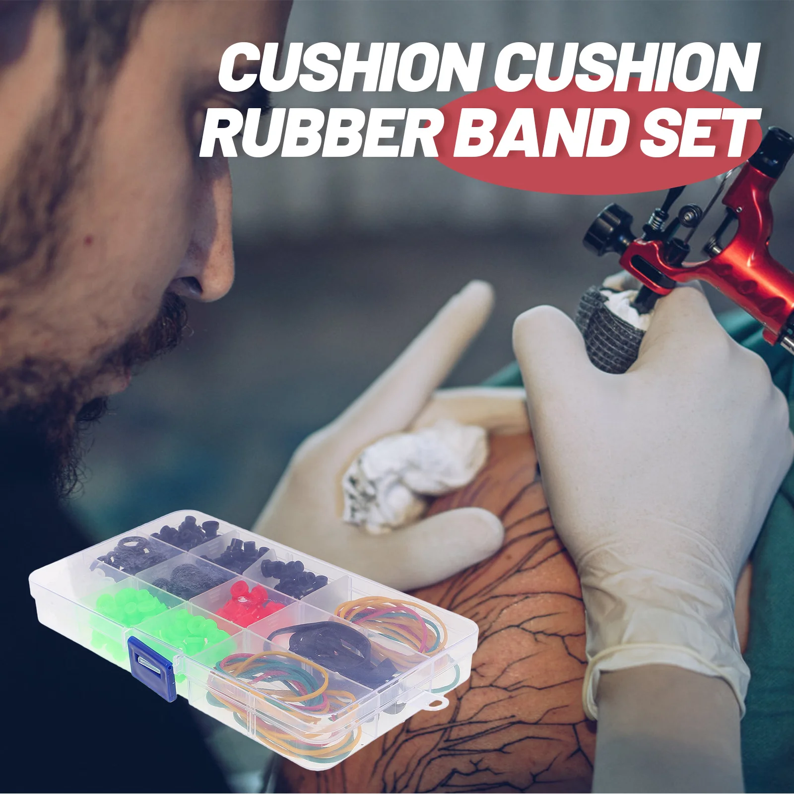 

270Pcs Multi-Function Rubber Band Set Anti-Vibration Apron Pin Cushion Permanent Supplies Rubber Band