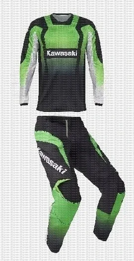 

Youth Motocross Kawasaki Jersey And Pants Set Fast Dry Off-road Racing Suit Endurance Gear for Active Kids 2025