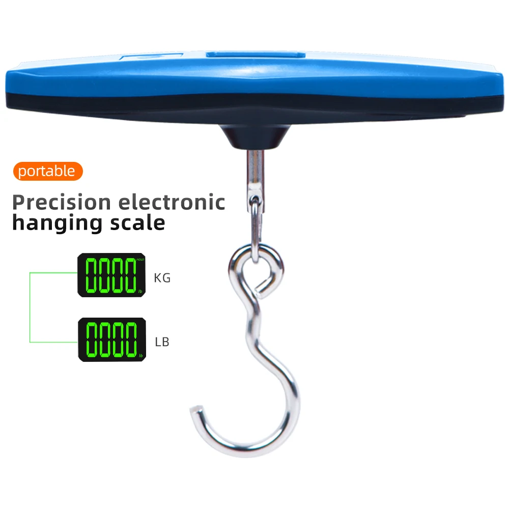 

50kg/110lb Luggage Scale Electronic Fishhook Suitcases Travel Baggage Weighing Instruments Portable LCD Hanging Precision Scales