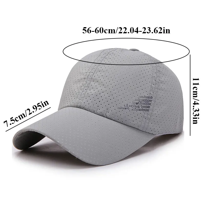 Nowa męska damska letnia czapka z daszkiem szybkoschnąca czapka Unisex oddychająca sportowa w czystym kolorze czapka typu Snapback czapka