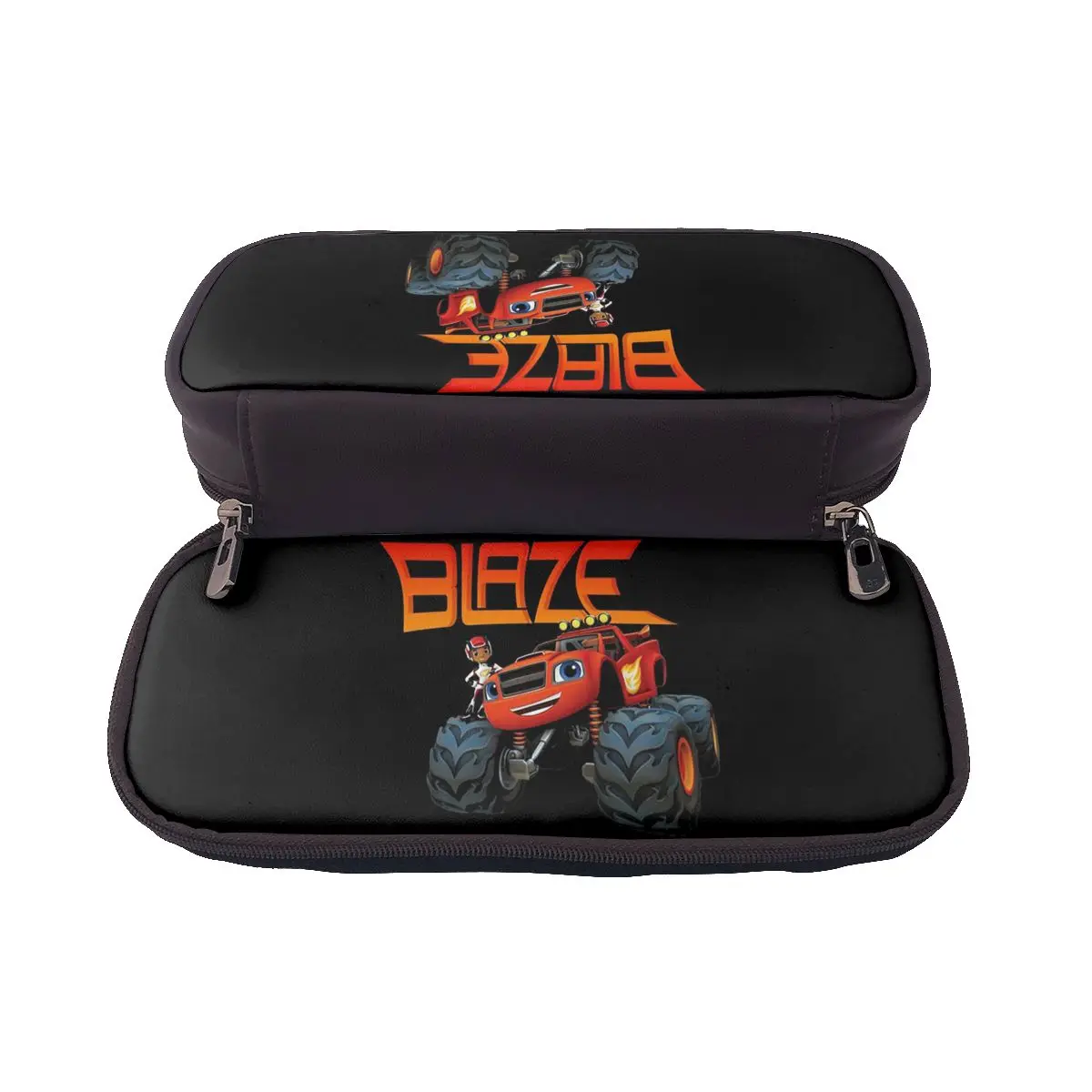 Blaze And The Monster Machines Leather Pencil Case for Students Gifts Pen Box Pencil Bag Stationery Supplies Pen Holder Bag