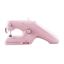 Sewing Machine Household Mini Handheld Portable Electric Two-wire Sewing Machine Pink White