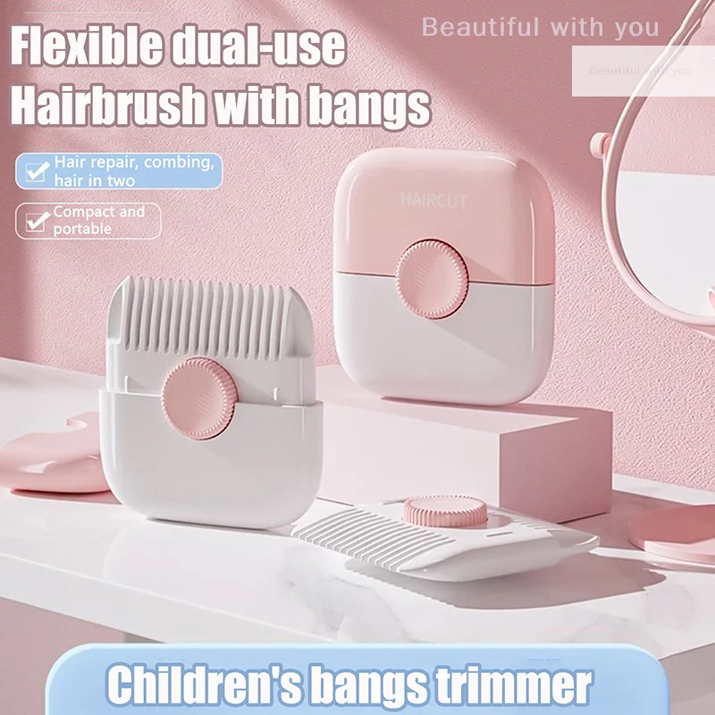 

Компактный набор инструментов для домашней стрижки с триммером 2-в-1 и парикмахерской расческой для челки, стрижки и истончения волос