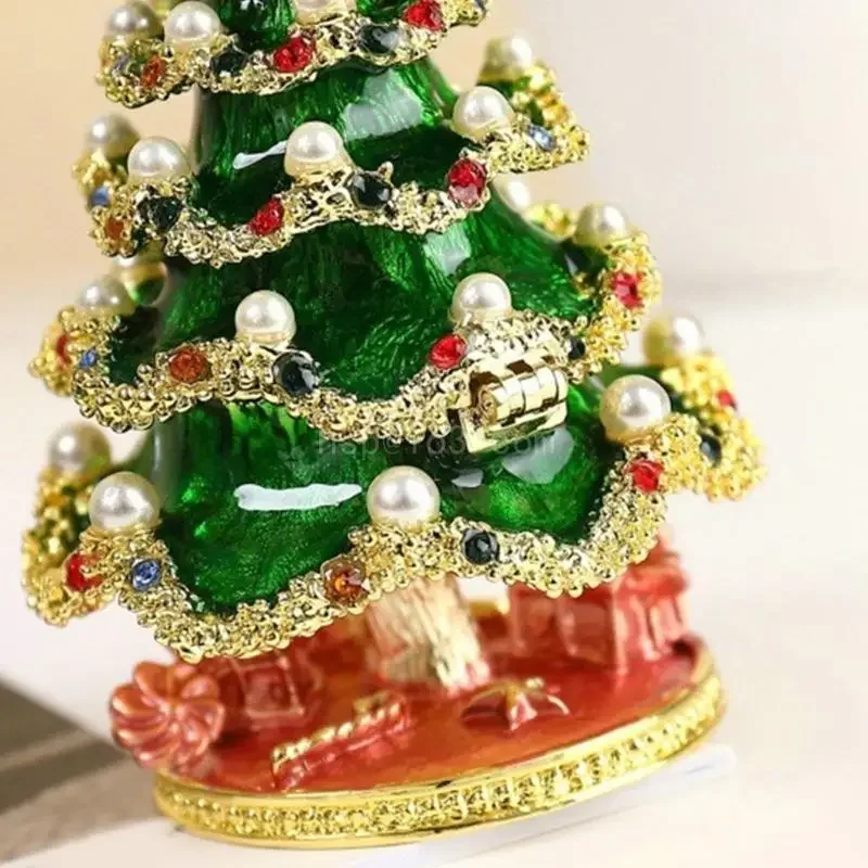 Elegant Christmas Tree Jewelry Box Decorative Christmas Tree Jewelry Organizers Delicate Jewelry Storage Container