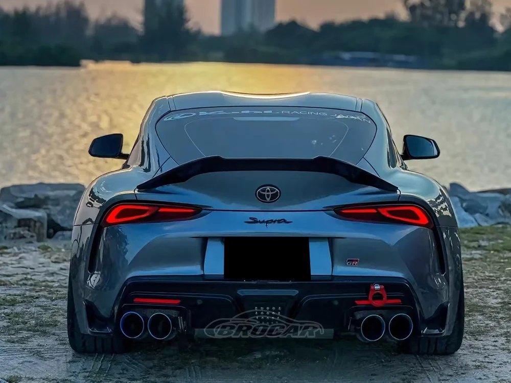 

Для Toyota Supra GR A90 2019 2020 2021, спойлер багажника, V-образный стиль, высококачественный АБС-пластик, цветной спойлер «сделай сам», спойлер багажника, крыла