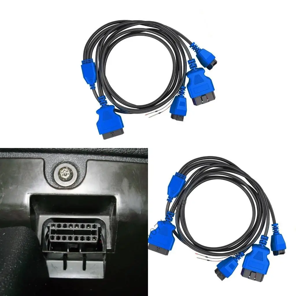 OBD2 Service Cable with 12+8 End for Maintenance and Check Work 