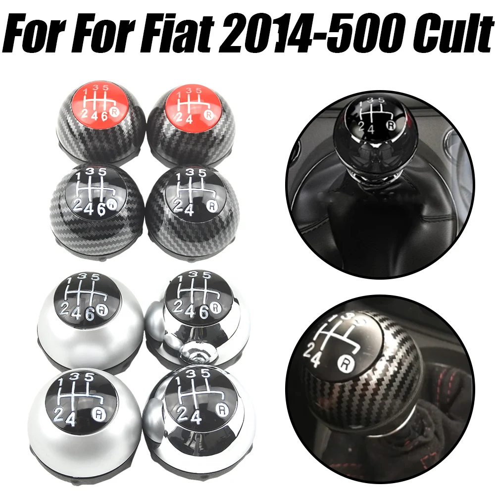 

Auto Accessories For Fiat 500 2012 2013 2014 2015 2016 2017 2018 New 5 6 Speed Car Shift Knob Gear Knob High quality Car Styling