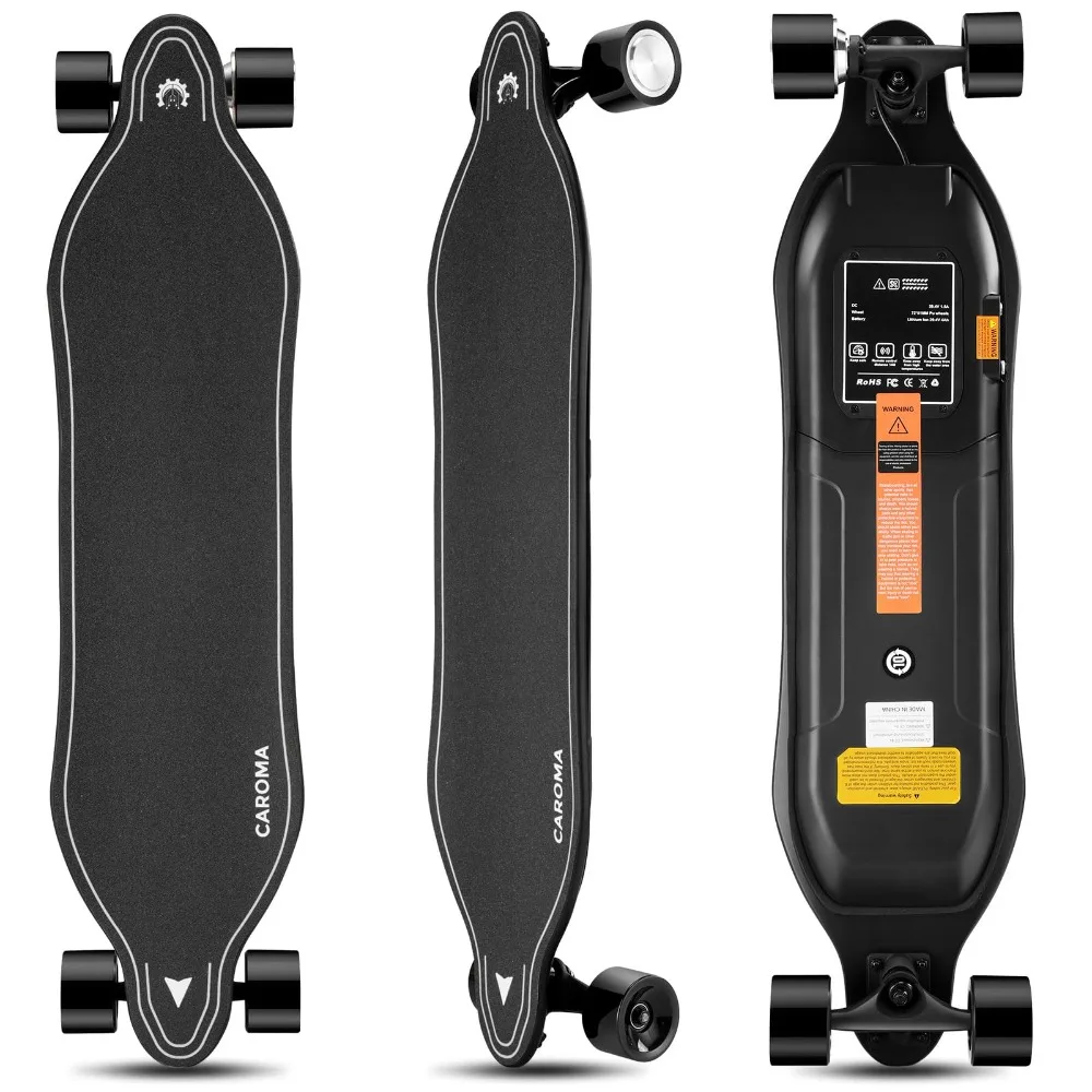 

Electric Skateboards with Remote, 350W Hub-Motor Electric Longboard for Adults Teens, 12.4 MPH Top Speed, 13 Miles Max Range