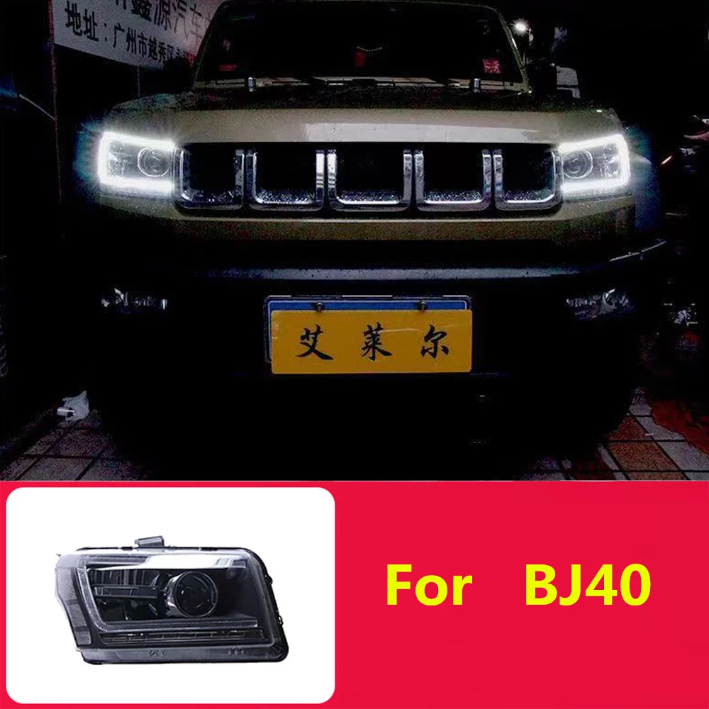 

Suitable For 2014-2020 BAIC BJ40 Headlight Assembly BJ40plus Modified LED Daytime Running Light Turn Lens Xenon Headlights