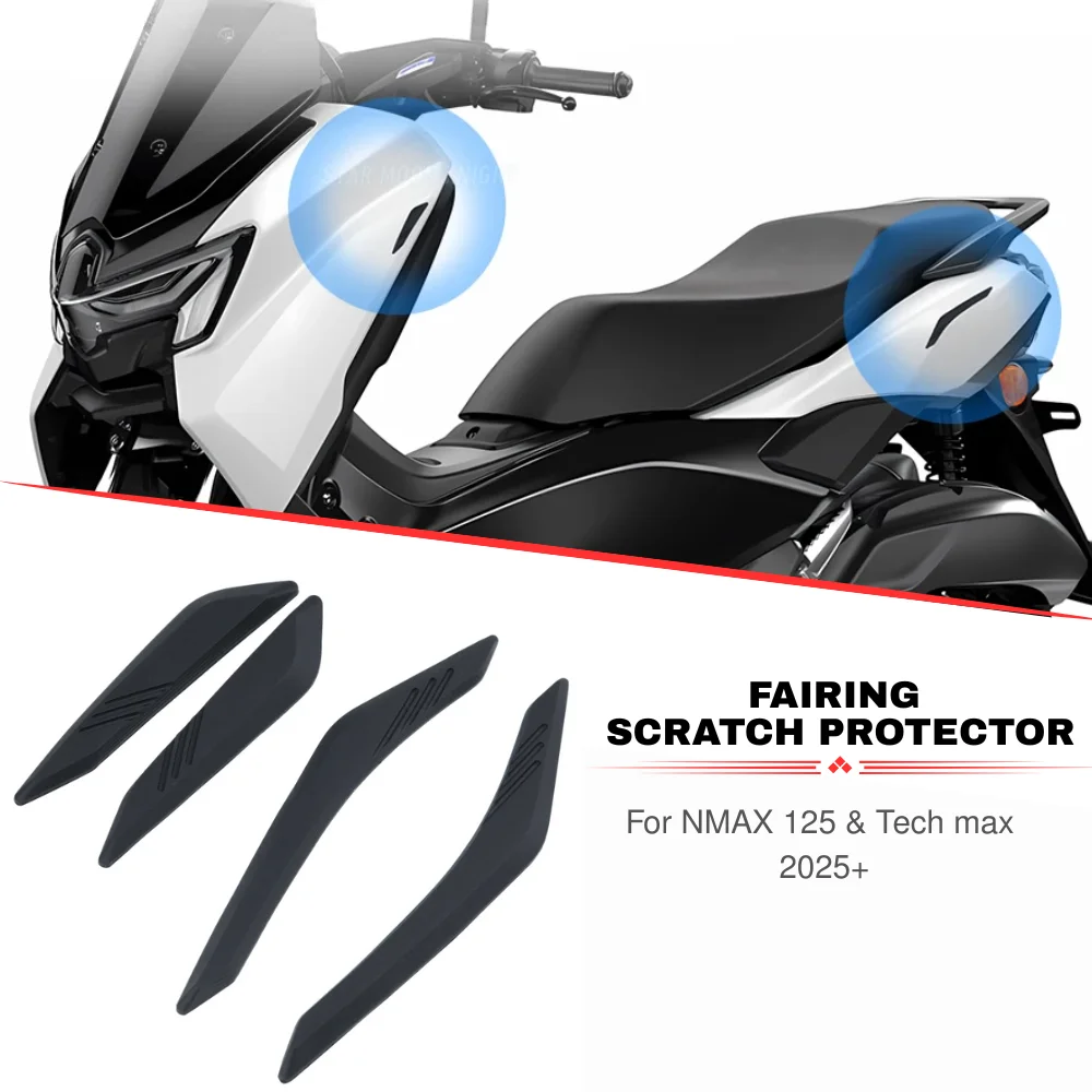 

Side Body Anti-Collision Rubber Strips Fairing Scratch Protection Guard For Yamaha NMAX 125 Tech Max 2025 NMAX125 Accessories