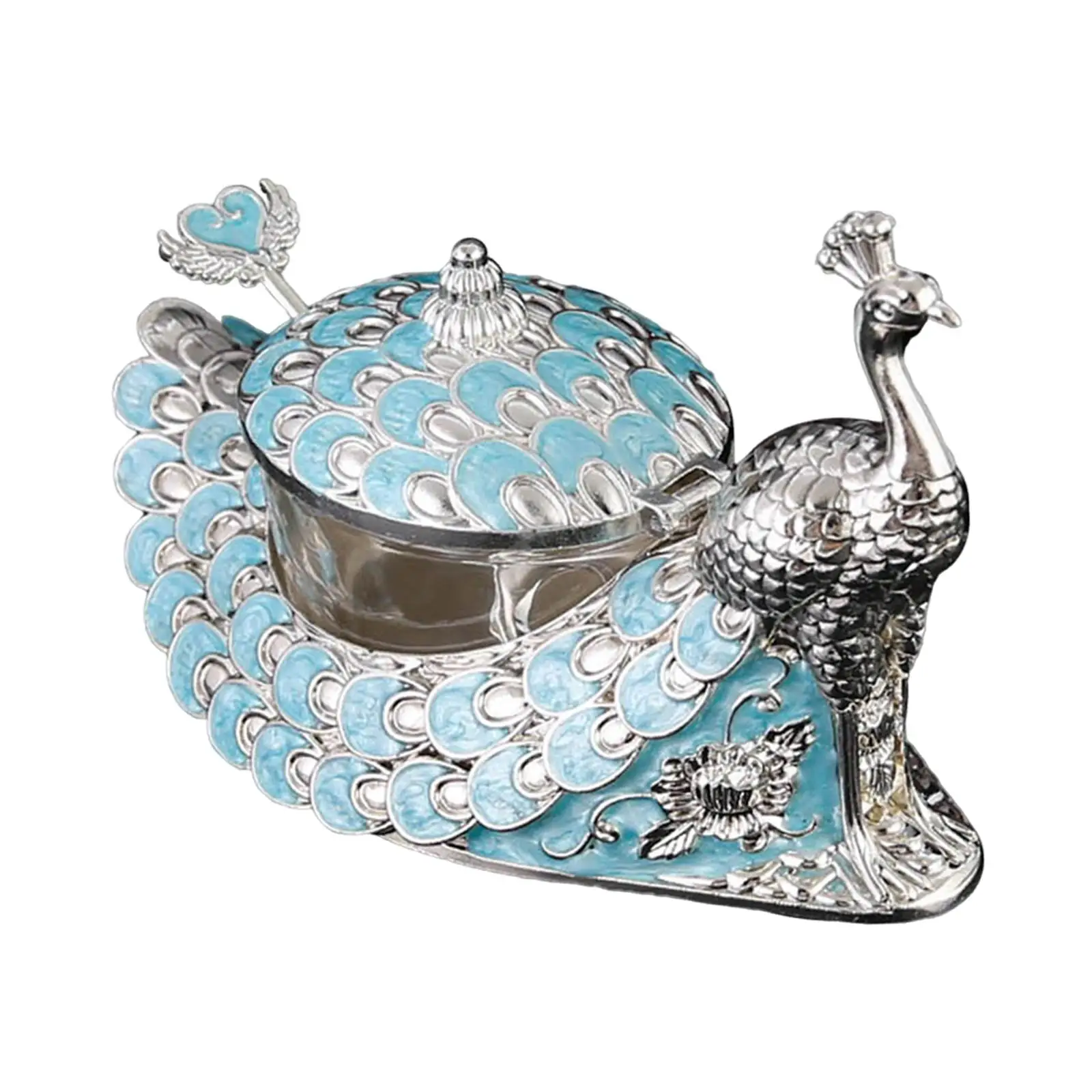 Portable Zinc Alloy Seasoning Box Decorative Spice Server Hermetic Jar for Buffet Home and Hotel Countertop Storage
