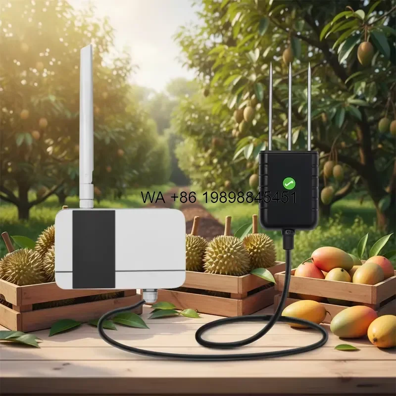Wmwmnu Multi-Parameter LoRaWAN Soil Sensor EC Temp Moisture for Automated Irrigation Durian Mango Greenhouses Farms
