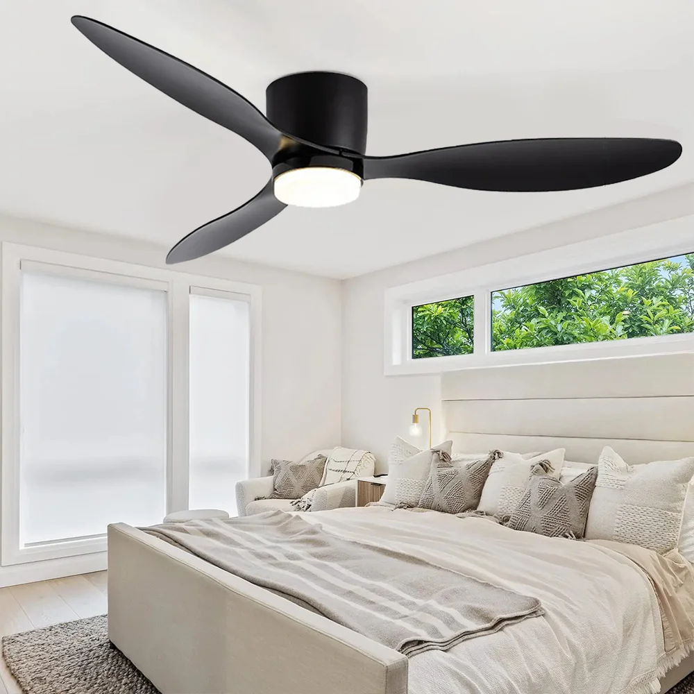 Modern Led Ceiling Fan with Light 42 /52 Inch DC Motor 6 Speeds Electric Fan Remote Control Ceiling Fan Modern Ceiling Fan