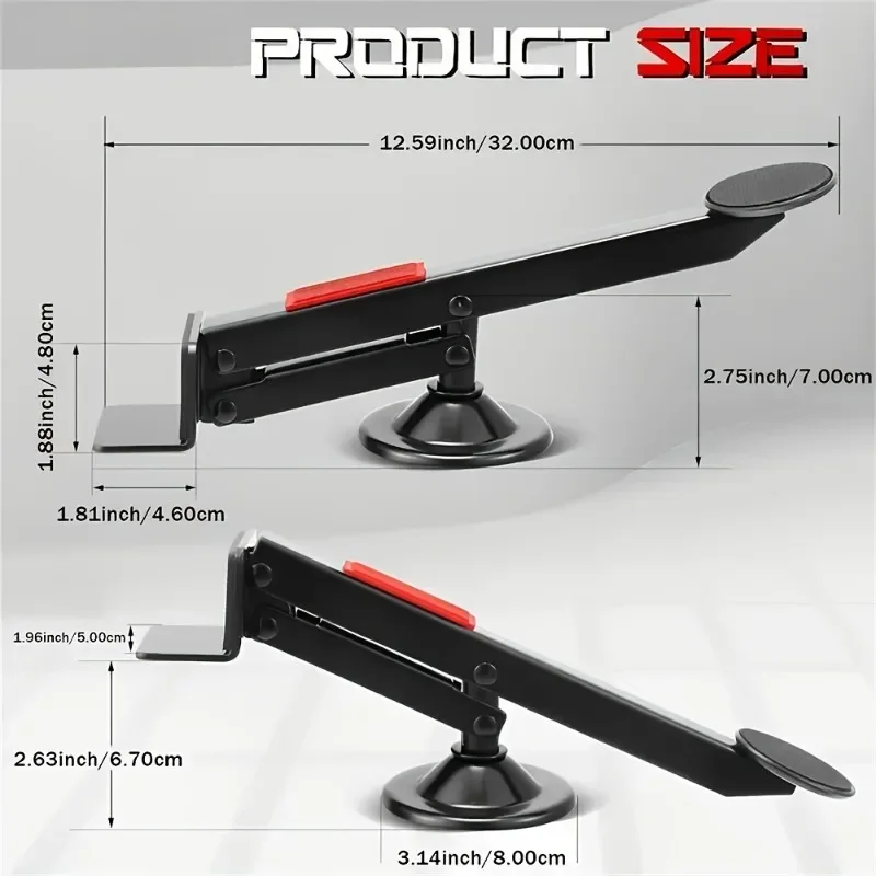 Heavy-Duty Manual Door Installation Tool - Ergonomic Handle Metal Door Lifter for Hardwood & Softwood Doors, No Power Required
