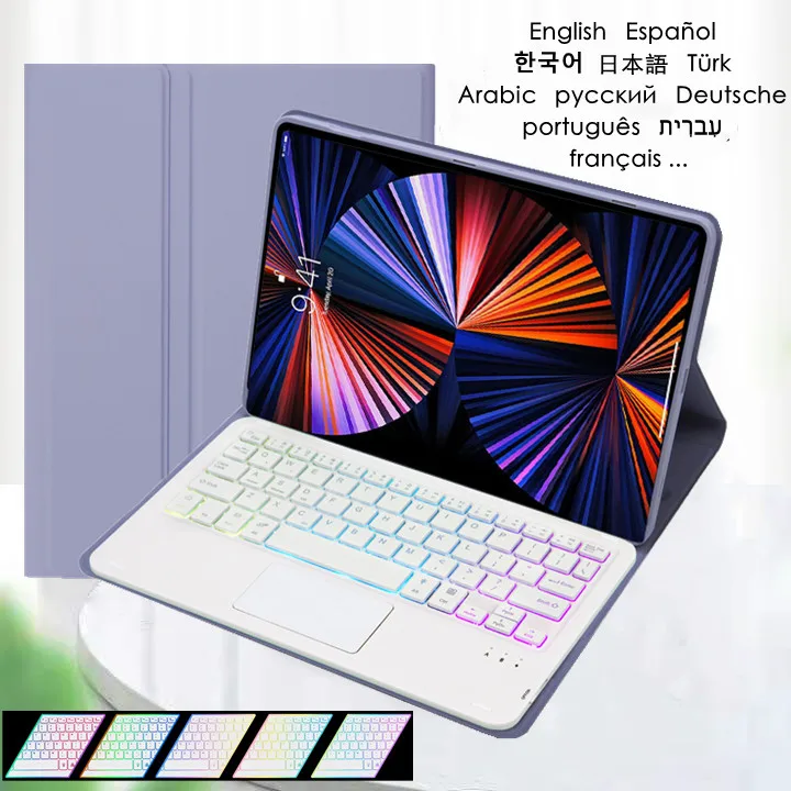 

Case for Lenovo Tab M10 FHD Plus 10.3'' Tablet Wireless Keyboard TB-X606F TB-X606X Magnetic Touchpad Backlight Keyboard Cover