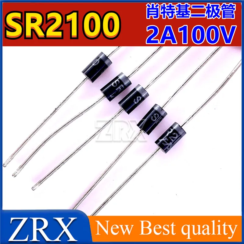 5 pçs/lote novo original schottky diode sr2100 2 a 100 v circuito integrado triode em estoque