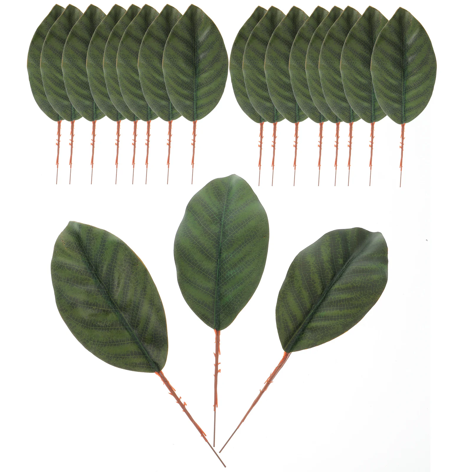 

Green Artificial Leaves Magnolia Jungle Decorations Flower Arrangement Fake Faux Plant Leaf