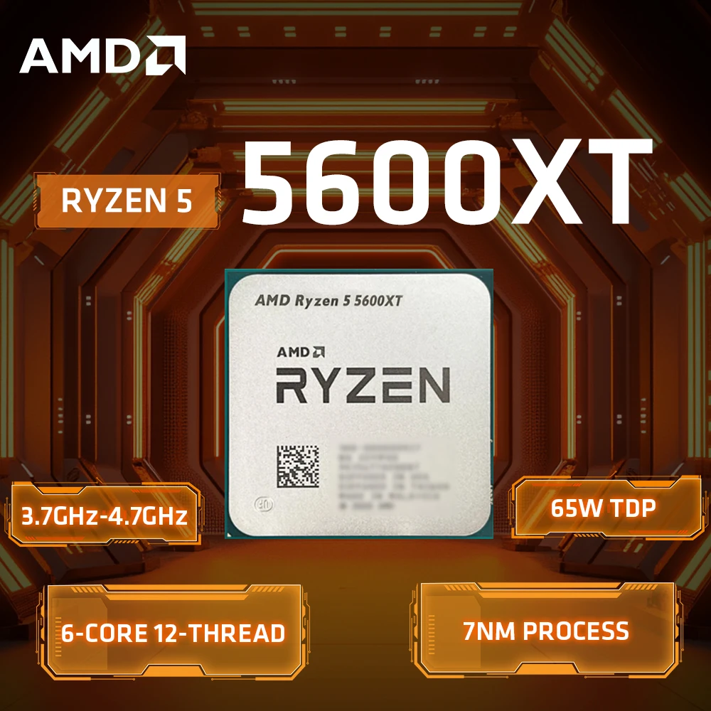 

Новый процессор AMD Ryzen 5 5600XT R5 5600XT, 6-ядерный, 12-поточный, 3.7 ГГц (до 4.7 ГГц), Zen3, AM4, 65 Вт, для настольных игровых ПК
