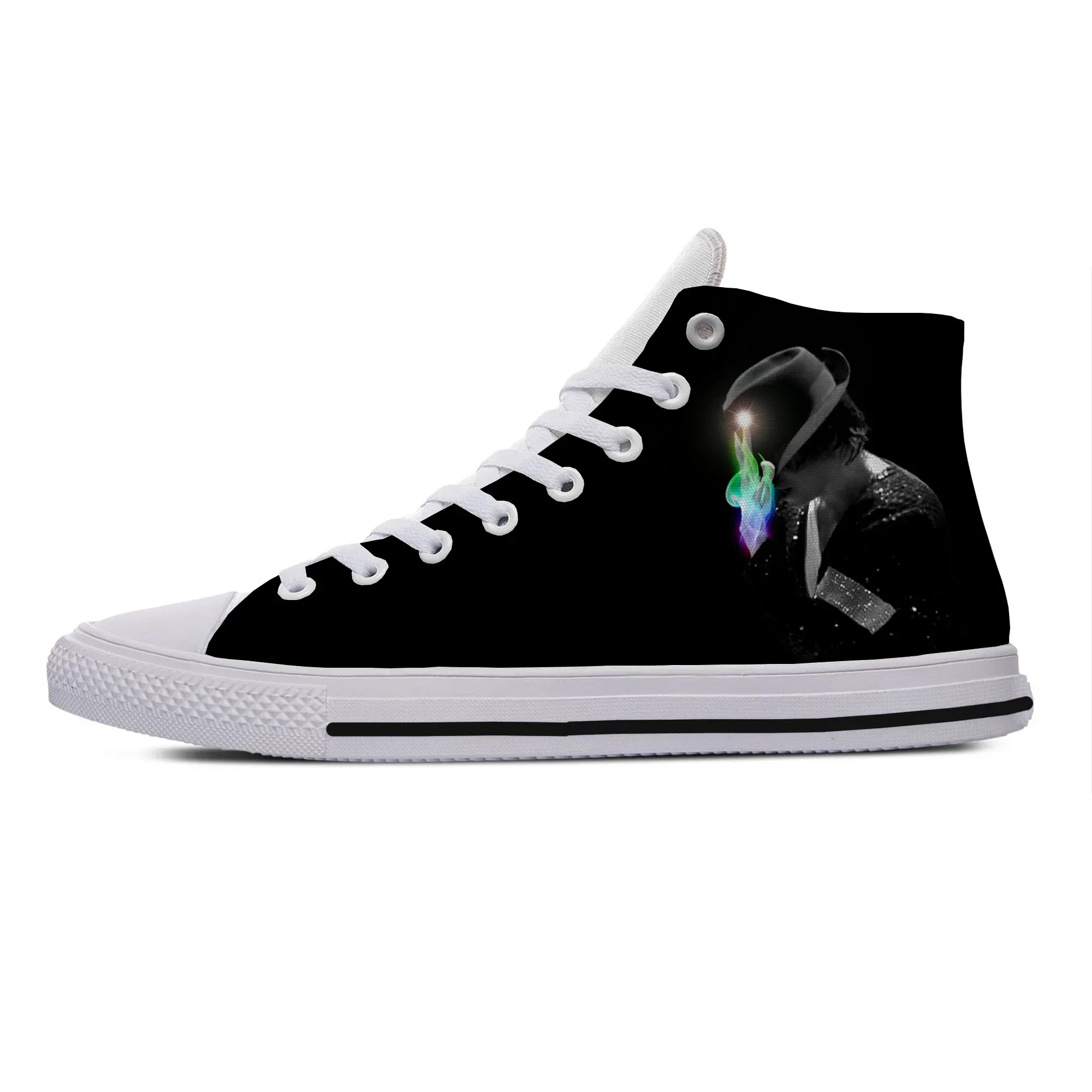 Sapatos de lona de alta ajuda para homens e mulheres, rei do pop, Michael Jackson, sapatos leves, moda hip hop, verão, quente