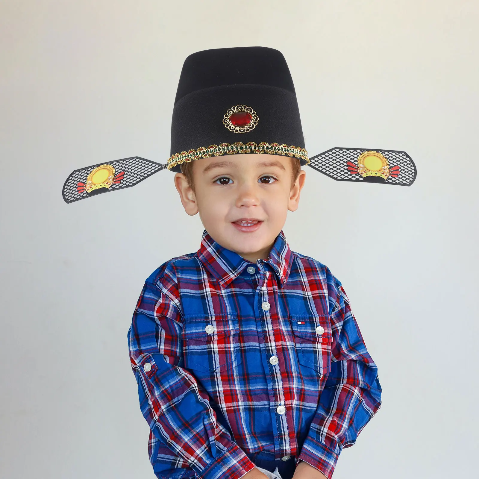 دعامة إله الثروة لحفلات الأداء المسرحي والقبعات الصينية