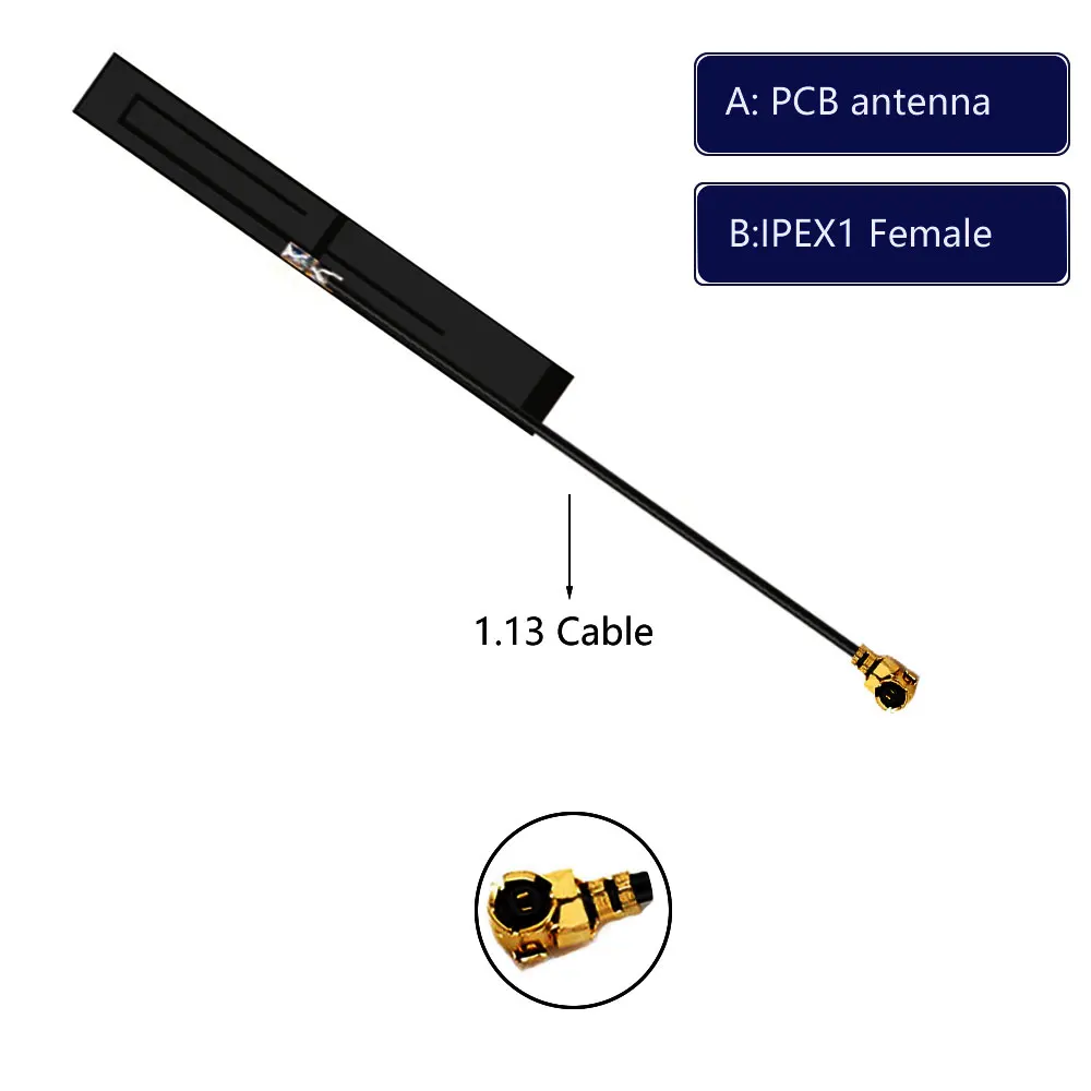 1PCS GSM 850/868/915MHz ingebouwde FPC antenne high gain flexibele NB-IOT module antenne IPEX hoofd