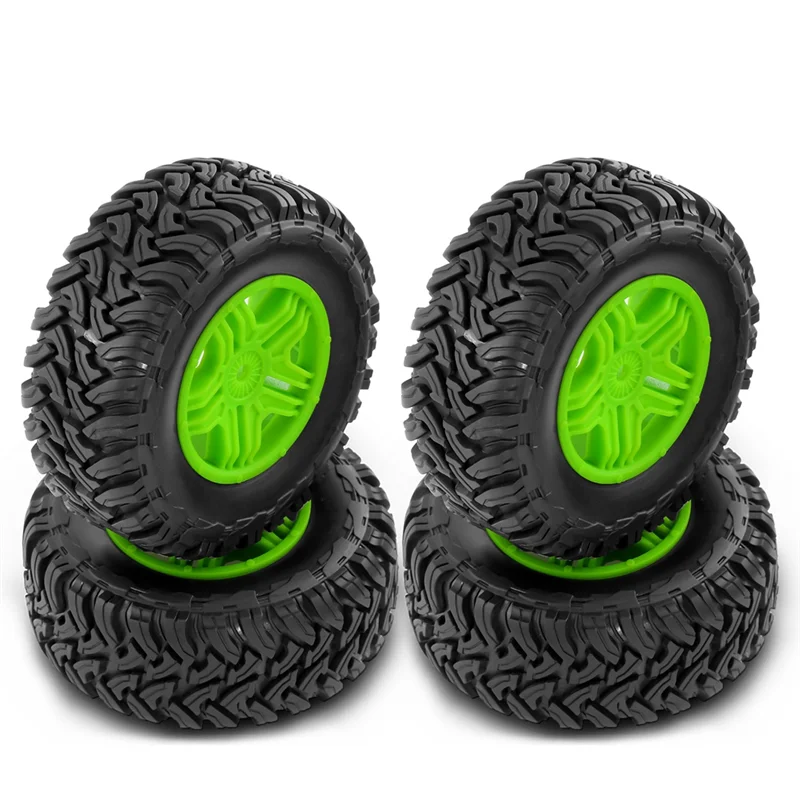 

110Mm RC Car Rubber Tires Wheel Rim Set For 1/10 Short Course Truck ARRMA SENTON-4X4 550 MEGA/XLH 9125 Slash Redcat/HSP