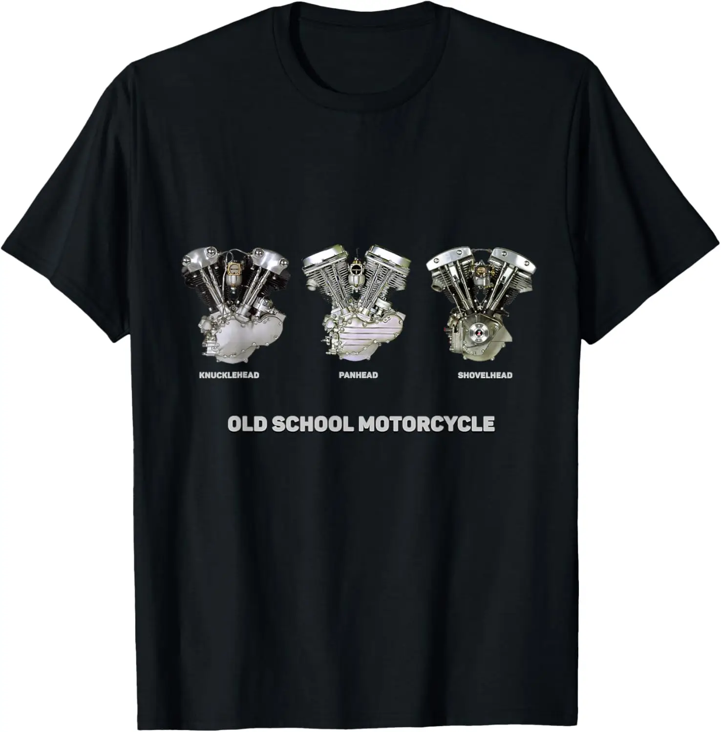 

Motorcycle V-twin Shovelhead Engine Biker T-Shirt 100% Cotton O-Neck Short Sleeve Summer Casual Mens T-shirt Streetwear