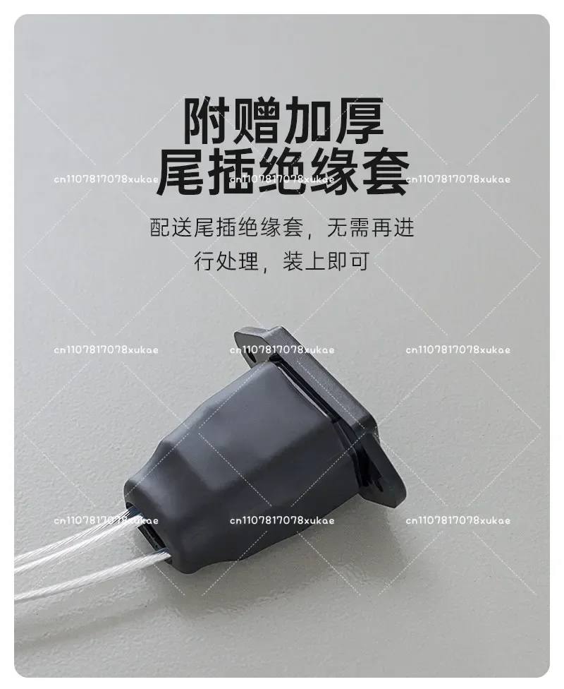 0.6M Power Cord Extension Cable Computer 90 Degree Elbow, Three-hole Ultra-thin Male and Female Plugs Computer C13 To C14