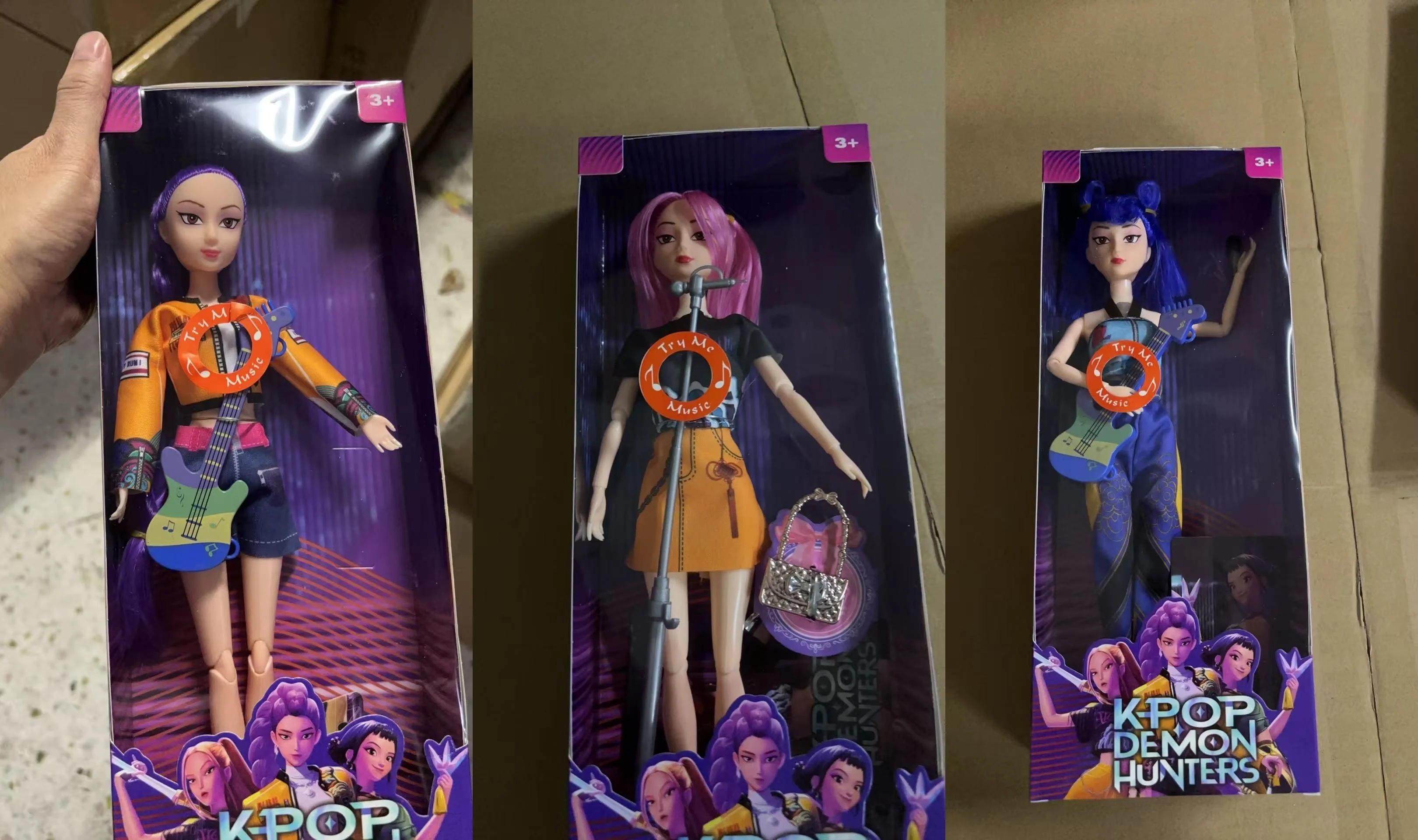 Demon Hunters Dolls Musical Kpop - 3-Pack Rumi Mira Zoey DIY Toys, Collectible Gift for Girls Ages 3+ - Image 4