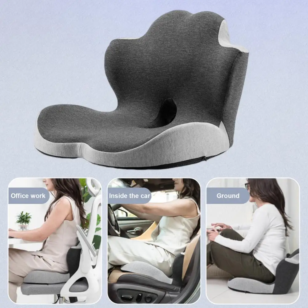 Memory-Schaum Bürostuhl-Kissen Rückenlehne Ergonomisches Sitzkissen zur Stresslinderung Lendenwirbelstütze für Auto und Büro – Detail 5