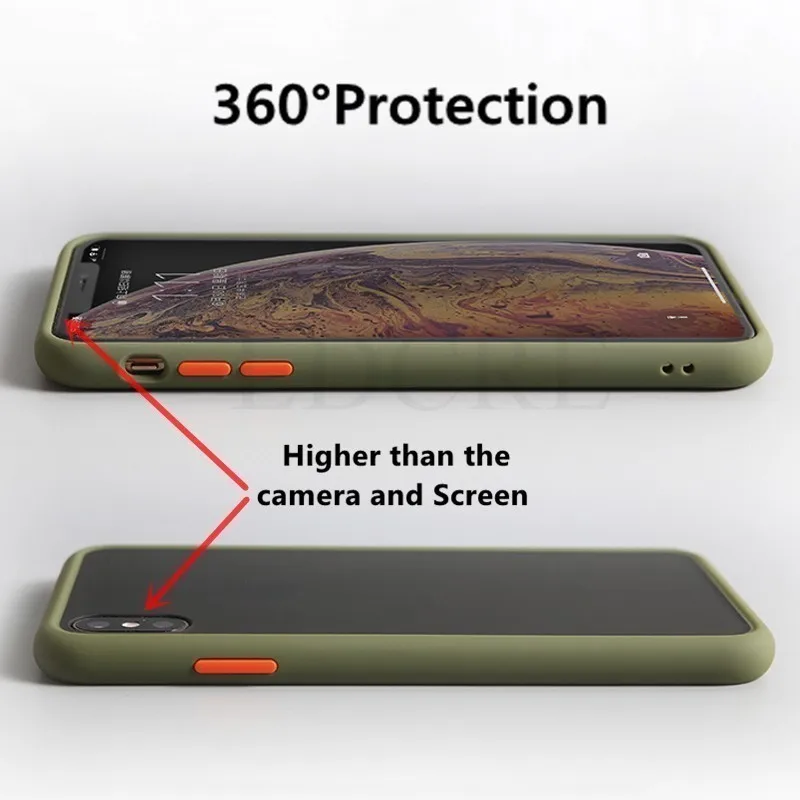 حافظة لهاتف Honor 500 Pro بإطار بسيط غير لامع حافظة لهاتف Honor 500 Pro 5G لهاتف Honor 500 Pro 5G حافظة هاتف بلونين