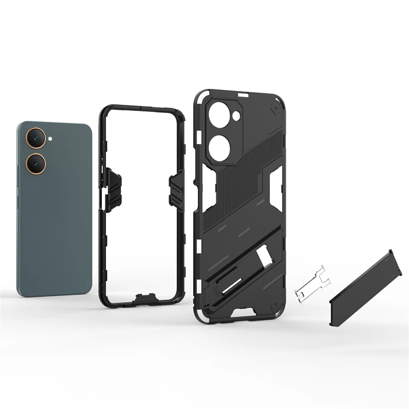 For Vivo Y18 Case Cover For Vivo Y18 Capas Phone Bumper Shockproof Armor PC Holder Kickstand Back Cover Vivo Y18 Y 18 Fundas